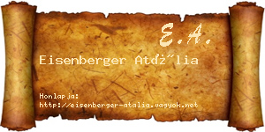 Eisenberger Atália névjegykártya